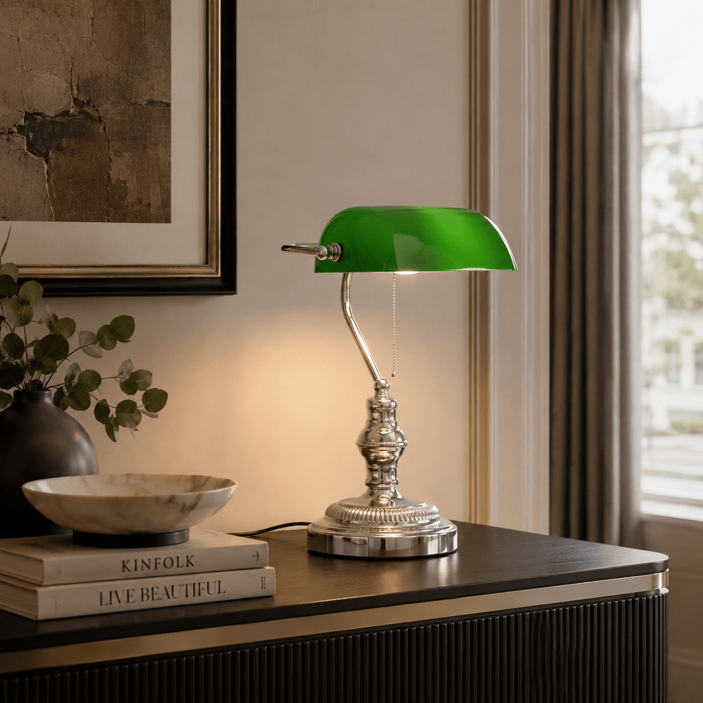 Lámpara de mesa vintage "BANQUERO" - E27 - Barcelona LED Argentina