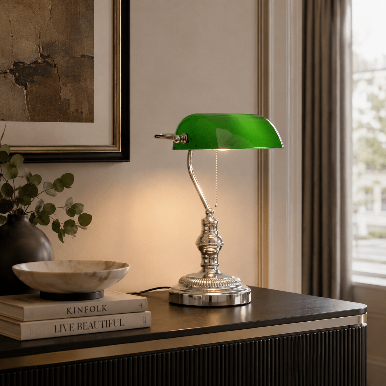 Lámpara de mesa vintage "BANQUERO" - E27 - Barcelona LED Argentina