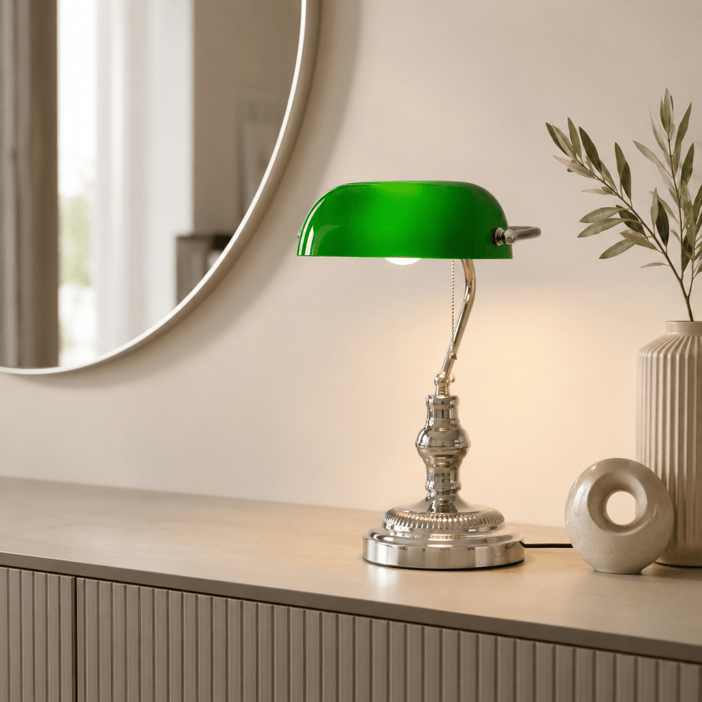 Lámpara de mesa vintage "BANQUERO" - E27 - Barcelona LED Argentina
