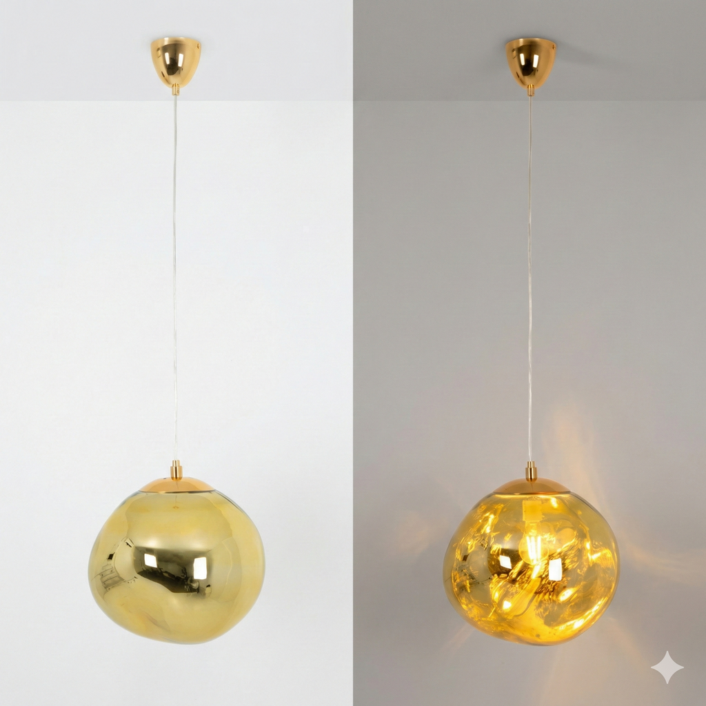 Lámpara colgante cristal de diseño "Abril"  - Ø 28cm