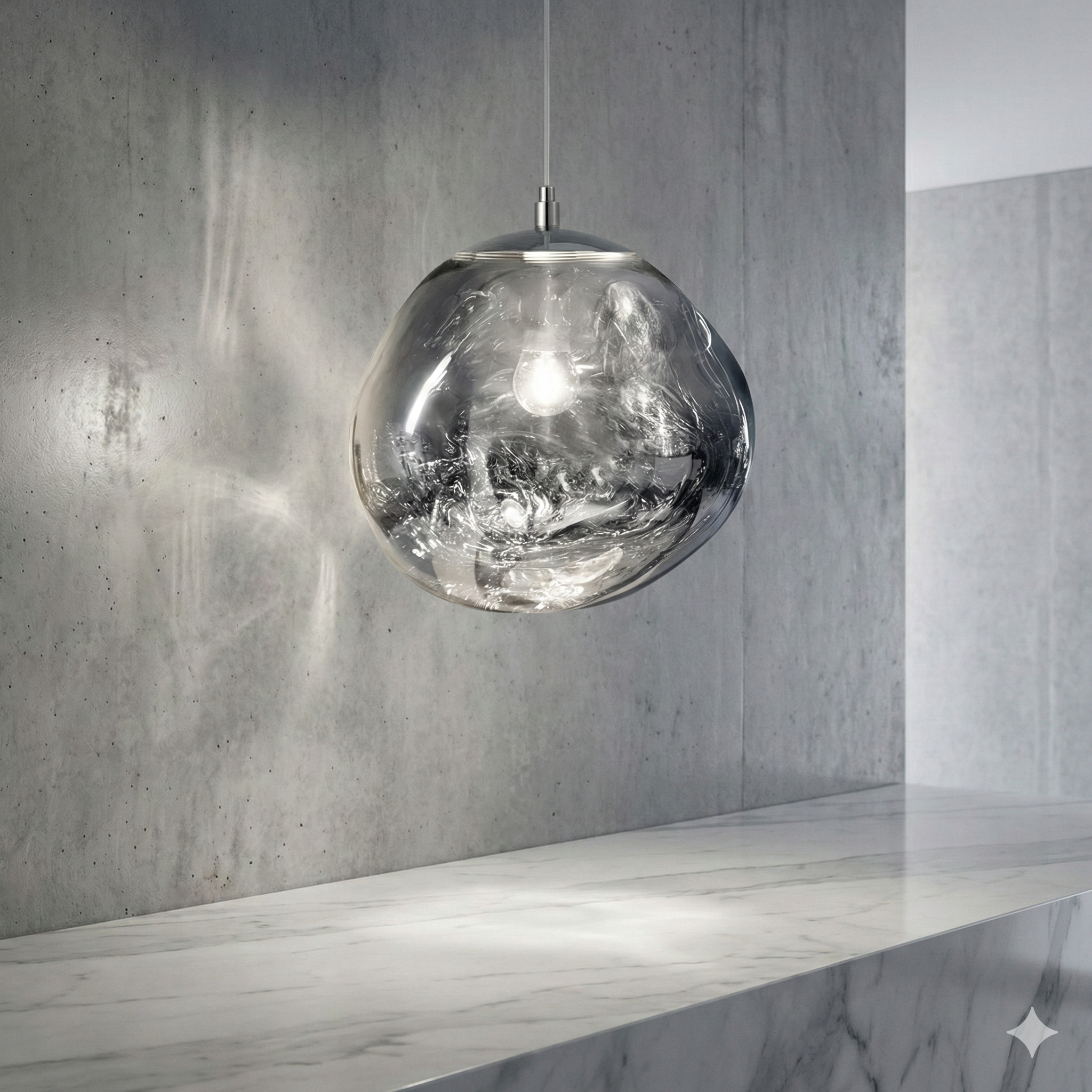 Lámpara colgante cristal de diseño "Abril"  - Ø 28cm