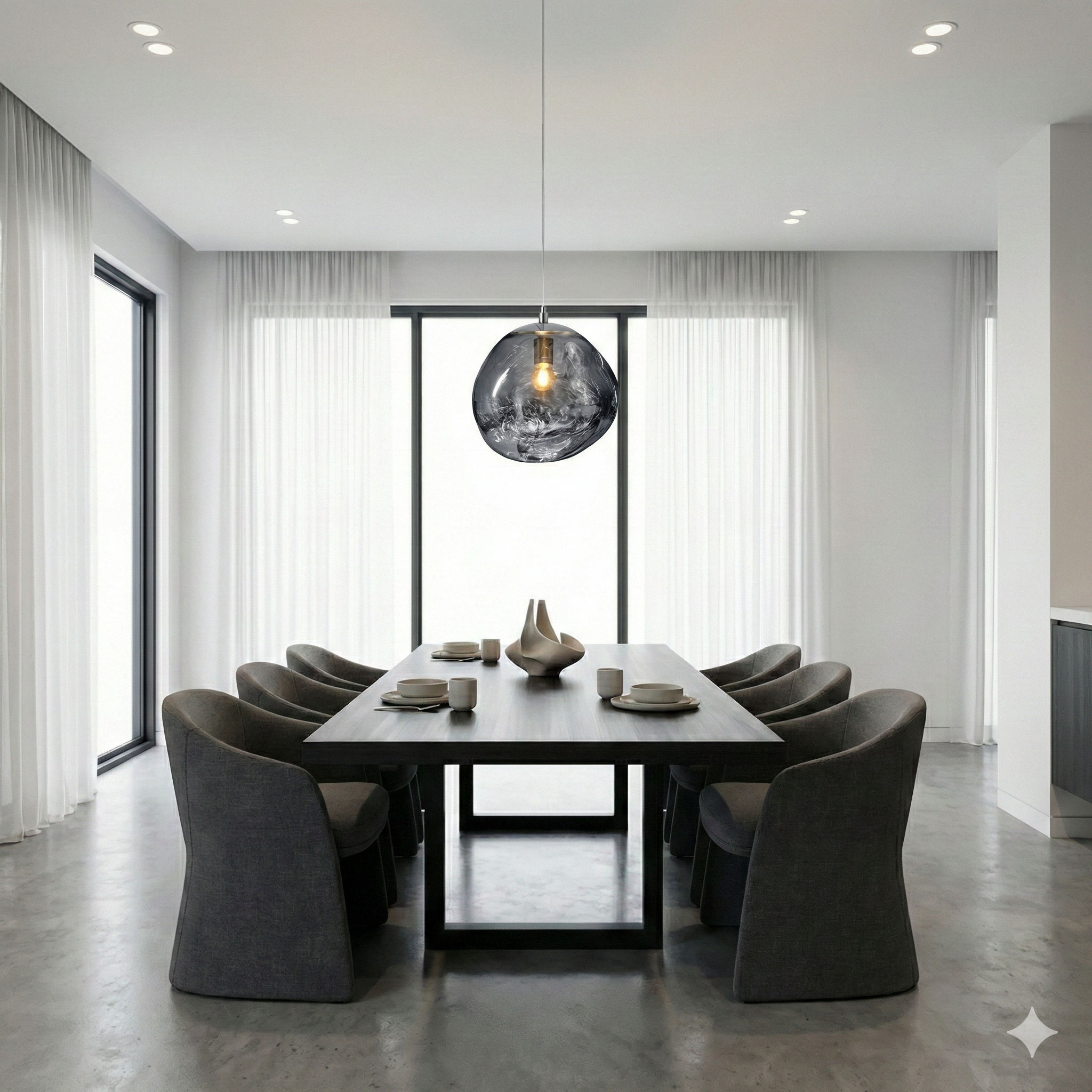 Lámpara colgante cristal de diseño "Abril"  - Ø 28cm