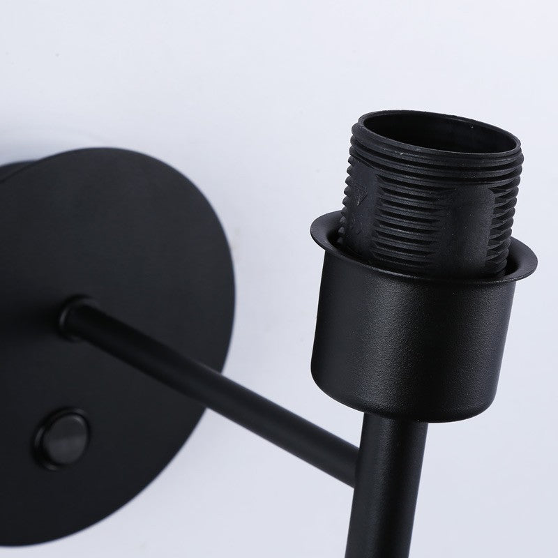 Aplique de pared con pantalla e interruptor Classic "RIGA" - E27