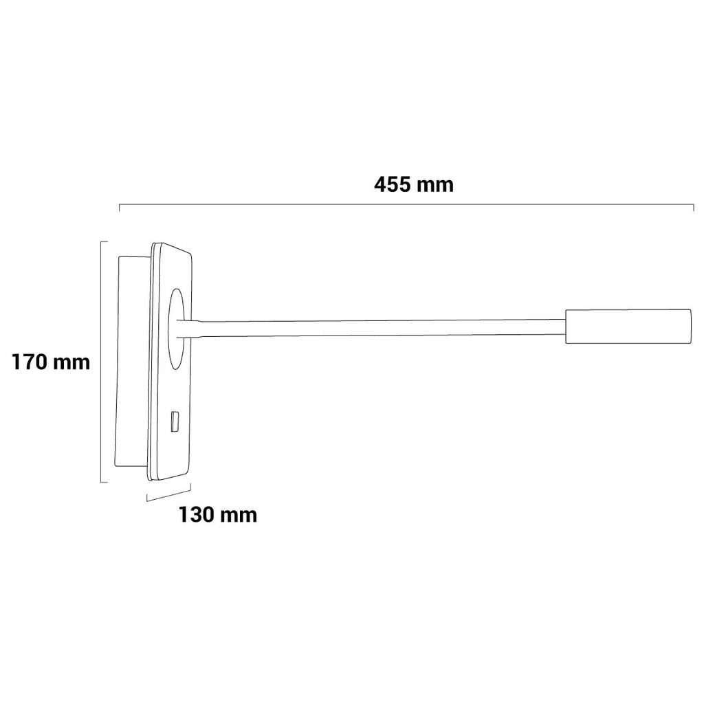 Aplique de pared flexible para lectura con puerto USB "LONDON USB" - Chip CREE - 3W