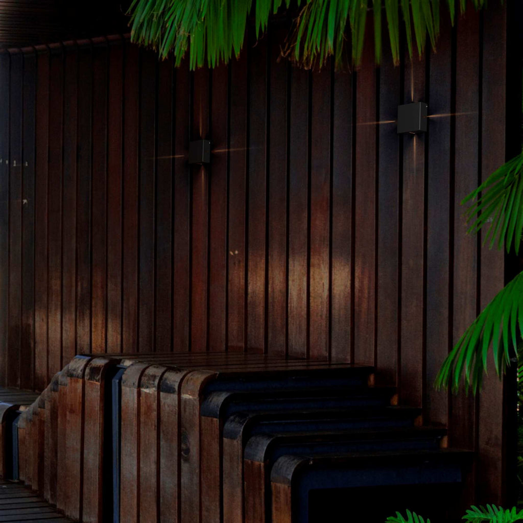 Aplique de pared exterior LED cuadrado "Karen 4" - 6W - IP54 - Emisión de luz cuatro caras