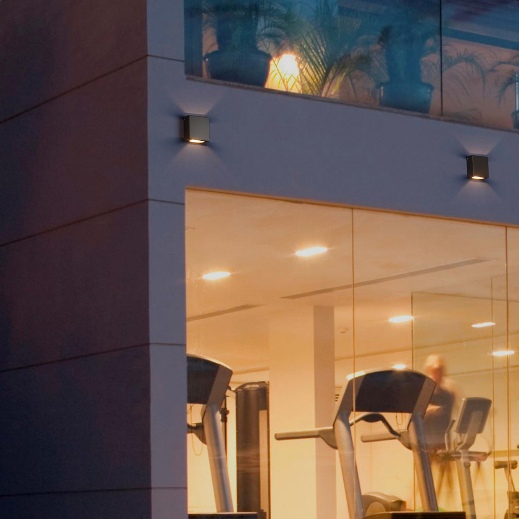 Aplique de pared exterior LED cuadrado "Square 2" - 3W - IP54 - Emisión de luz dos caras