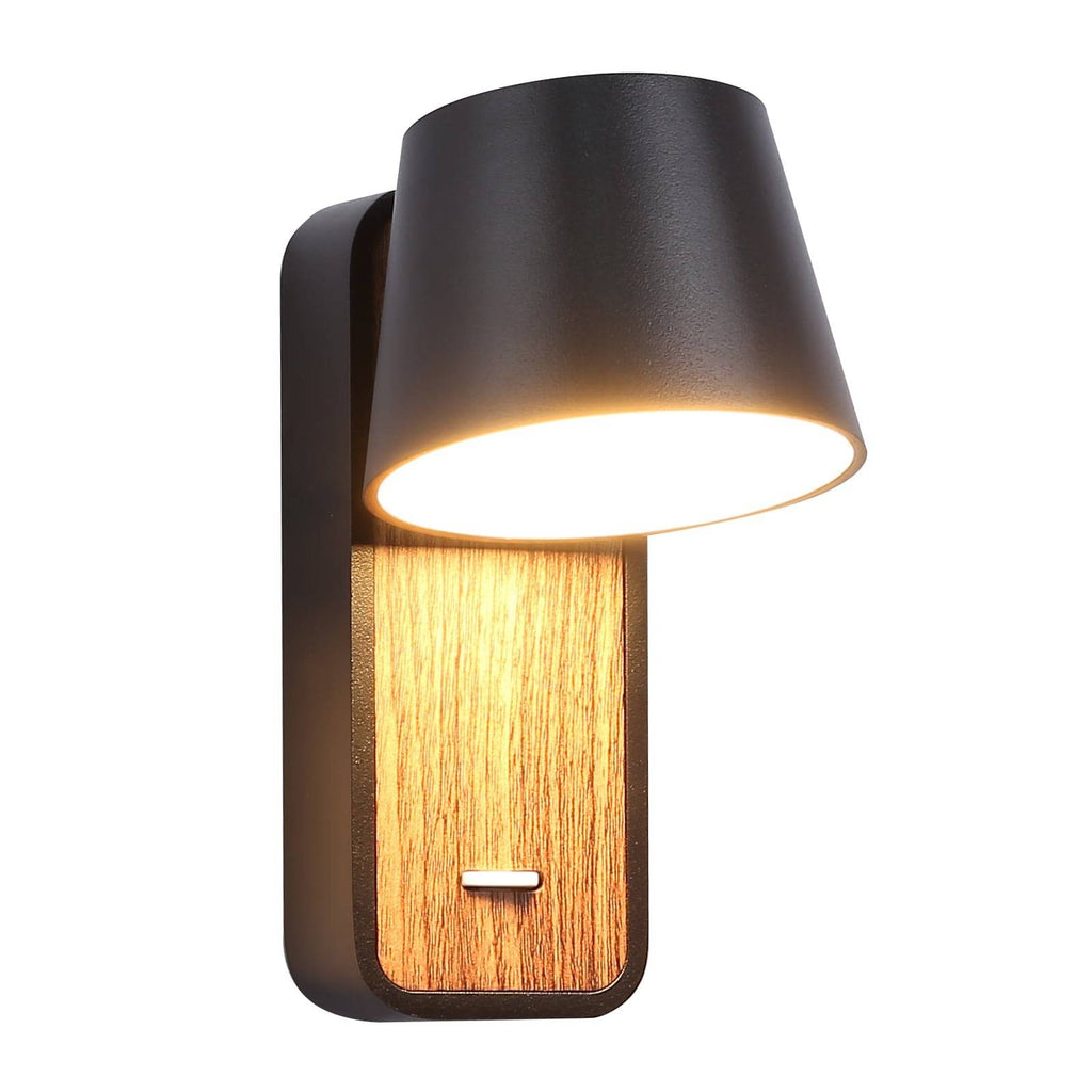 Aplique LED para Dormitorio de Madera rotatorio "KOPPEN" 6W 2700K