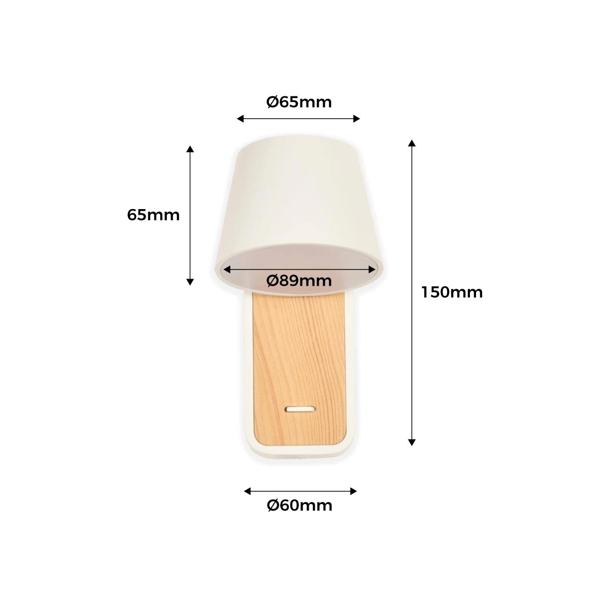Aplique LED para Dormitorio de Madera rotatorio "KOPPEN" 6W 2700K