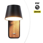 Aplique LED para Dormitorio de Madera rotatorio "KOPPEN" 6W 2700K