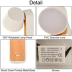 Aplique LED para Dormitorio de Madera rotatorio "KOPPEN" 6W 2700K