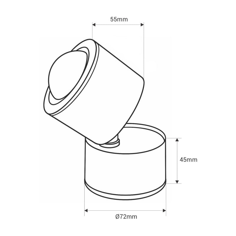 Aplique de pared y techo "FLOC" - 8W - Efecto atardecer - 1800K