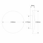 Aplique LED de pared circular "Eclipsis" 18W - 3000K - CRI90 - Driver KeGu - IP20