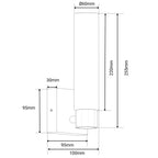 Aplique LED tubular para baño - 4W - 320lm - IP44