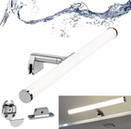 Aplique espejo baño LED tubular - 30cm - 5W | 3 formas de fijación