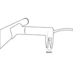 Aplique espejo baño LED tubular - 30cm - 5W | 3 formas de fijación