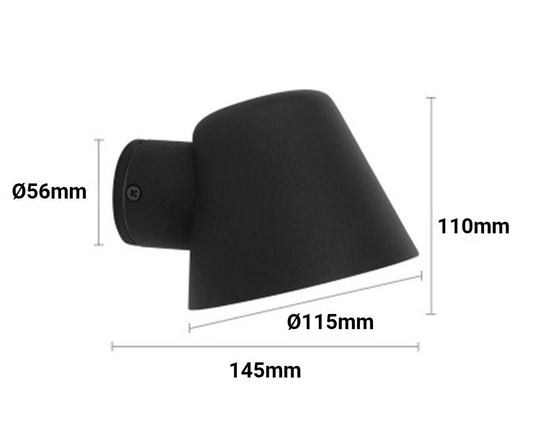 Aplique de pared exterior LED "ALBA" - Bombilla GU10 5W incluida