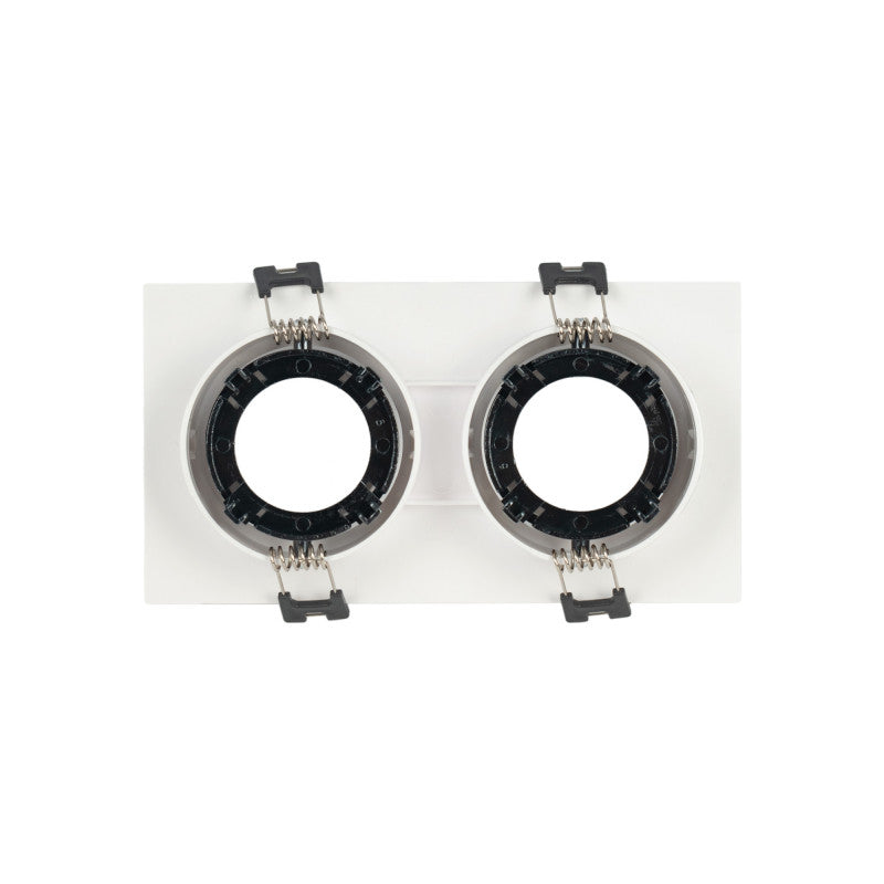 Aro downlight cuadrado basculante doble GU10 / MR16 - Bajo UGR - Corte 75 x 150mm