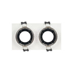 Aro downlight cuadrado basculante doble GU10 / MR16 - Bajo UGR - Corte 75 x 150mm