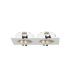 Kit downlight cuadrado basculante doble Bajo UGR + Portalámpara + Bombilla GU10