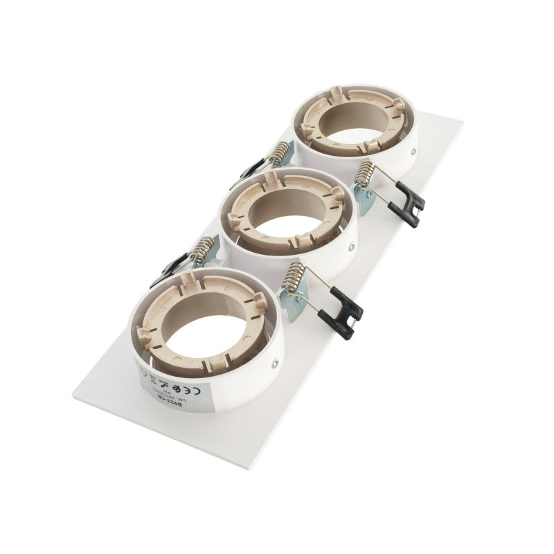 Aro downlight cuadrado basculante triple GU10 / MR16 - Bajo UGR - Corte 75 x 235mm