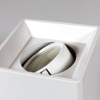 Aplique de techo cuadrado de policarbonato - Orientable - GU10