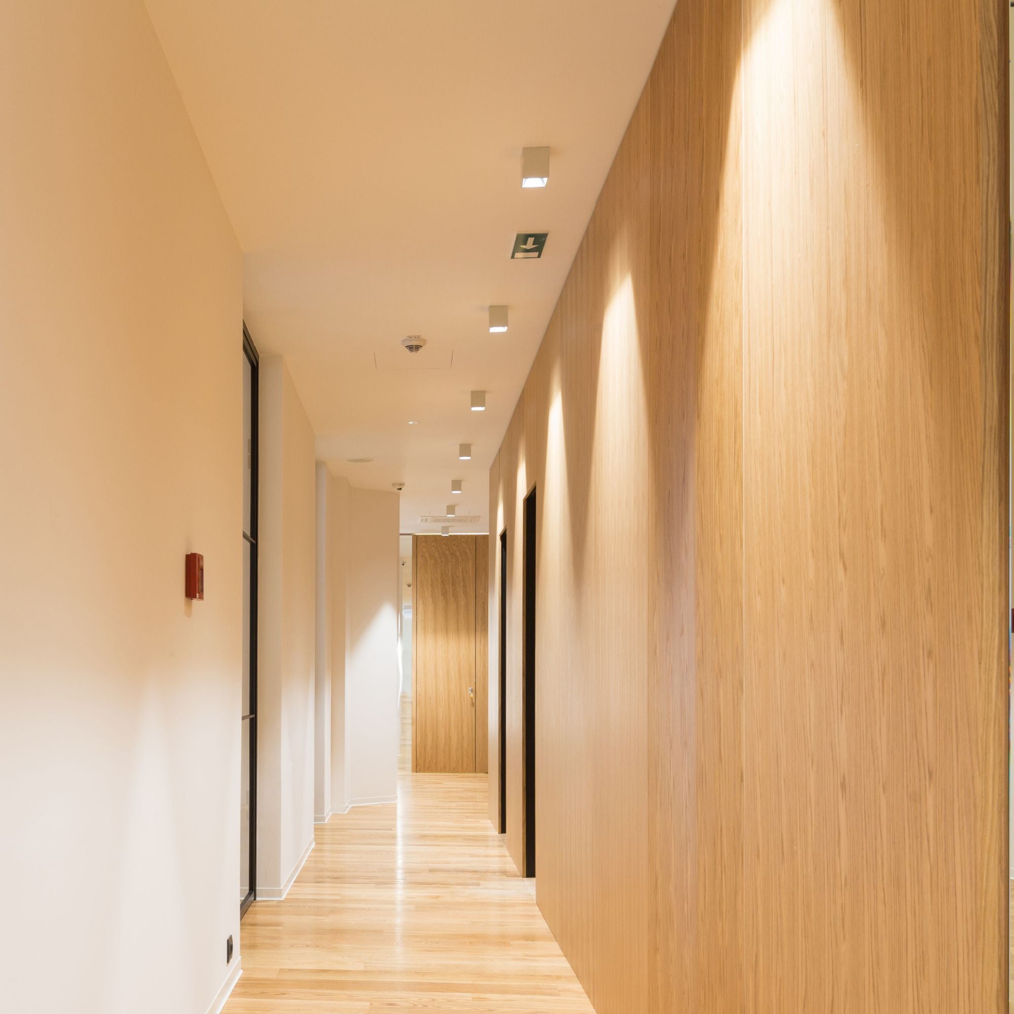 Aplique de techo cuadrado de policarbonato - Orientable - GU10