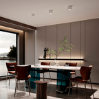 Aplique de techo cuadrado de policarbonato - Orientable - GU10