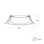 Spot plástico embutir para lámpara GU10 / MR16 - Corte Ø75 mm