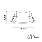 Kit aro downlight circular para bombilla GU10 + Portalámparas + Bombilla GU10