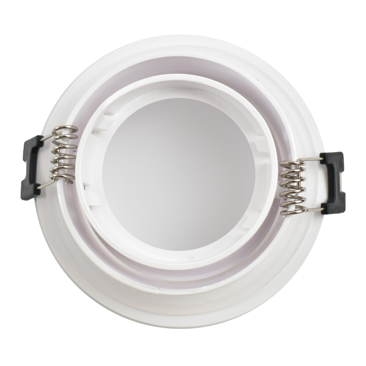 Aro downlight estanco circular para bombilla GU10 / MR16 - Difusor opal - Corte Ø 75-80 mm - IP54