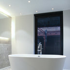 Aro downlight estanco circular para bombilla GU10 / MR16 - Difusor opal - Corte Ø 75-80 mm - IP54