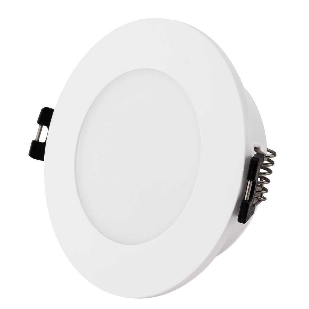 Aro downlight estanco circular para bombilla GU10 / MR16 - Difusor opal - Corte Ø 75-80 mm - IP54