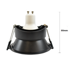 Spot embutido circular para lámpara GU10 / MR16 - Bajo UGR - Corte Ø 85 mm