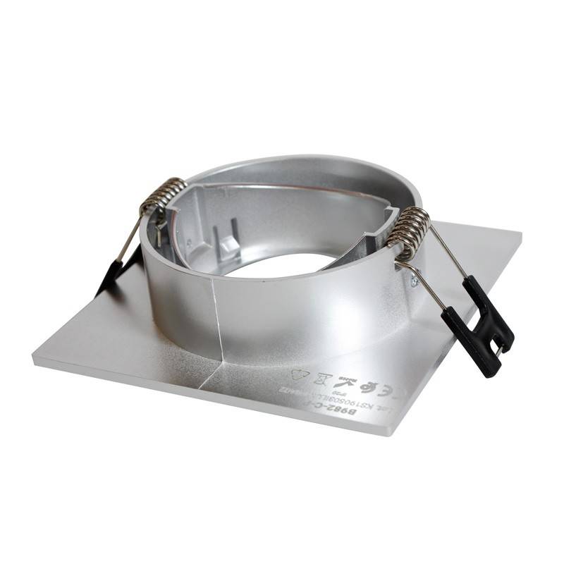 Spot cuadrado basculante de embutir para lámpara GU10/MR16 - Corte Ø75mm