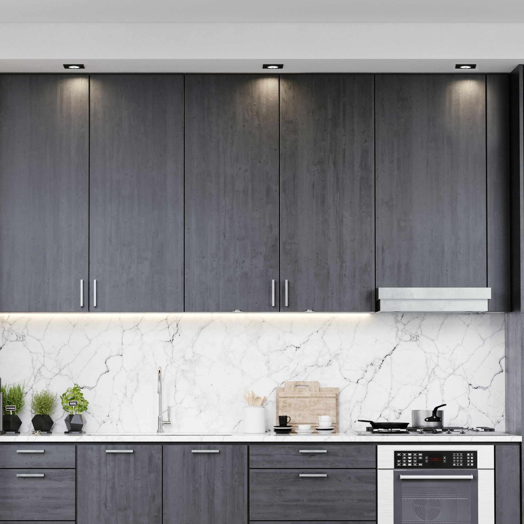 Spot cuadrado basculante de embutir para lámpara GU10/MR16 - Corte Ø75mm