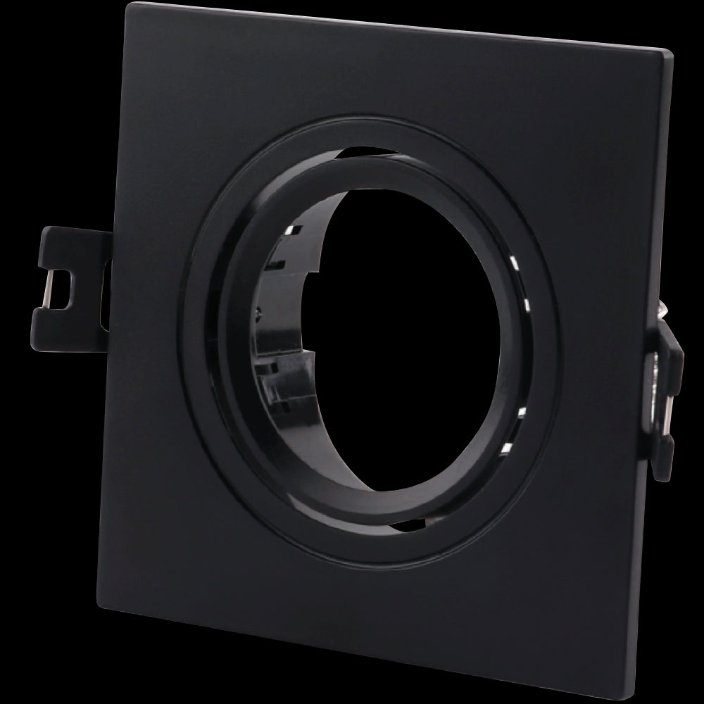 Spot cuadrado basculante de embutir para lámpara GU10/MR16 - Corte Ø75mm