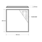 Panel LED empotrable Backlit 60x60cm - 40W - 100lm/W - Driver flicker free - UGR19 - IP40