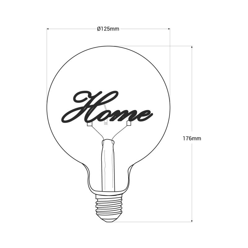 Bombilla decorativa filamento "HOME" E27 G125 - 4W - 2200K