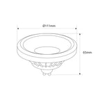 Bombilla LED AR111 GU10 - 15W - CRI 85