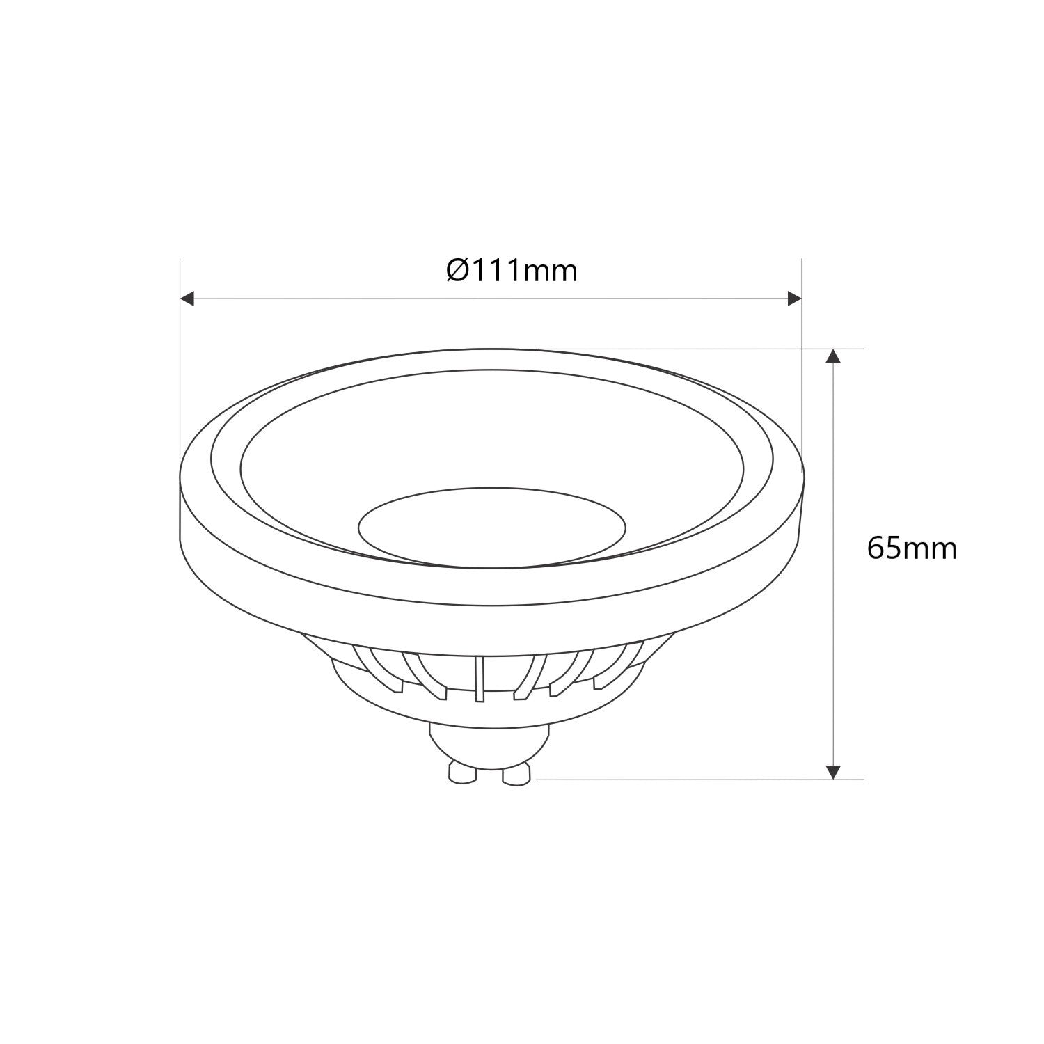 Bombilla LED AR111 GU10 - 15W - CRI 85