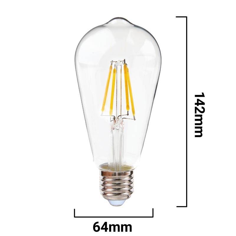Bombilla LED Vintage Filamento - E27 ST64 - 6W
