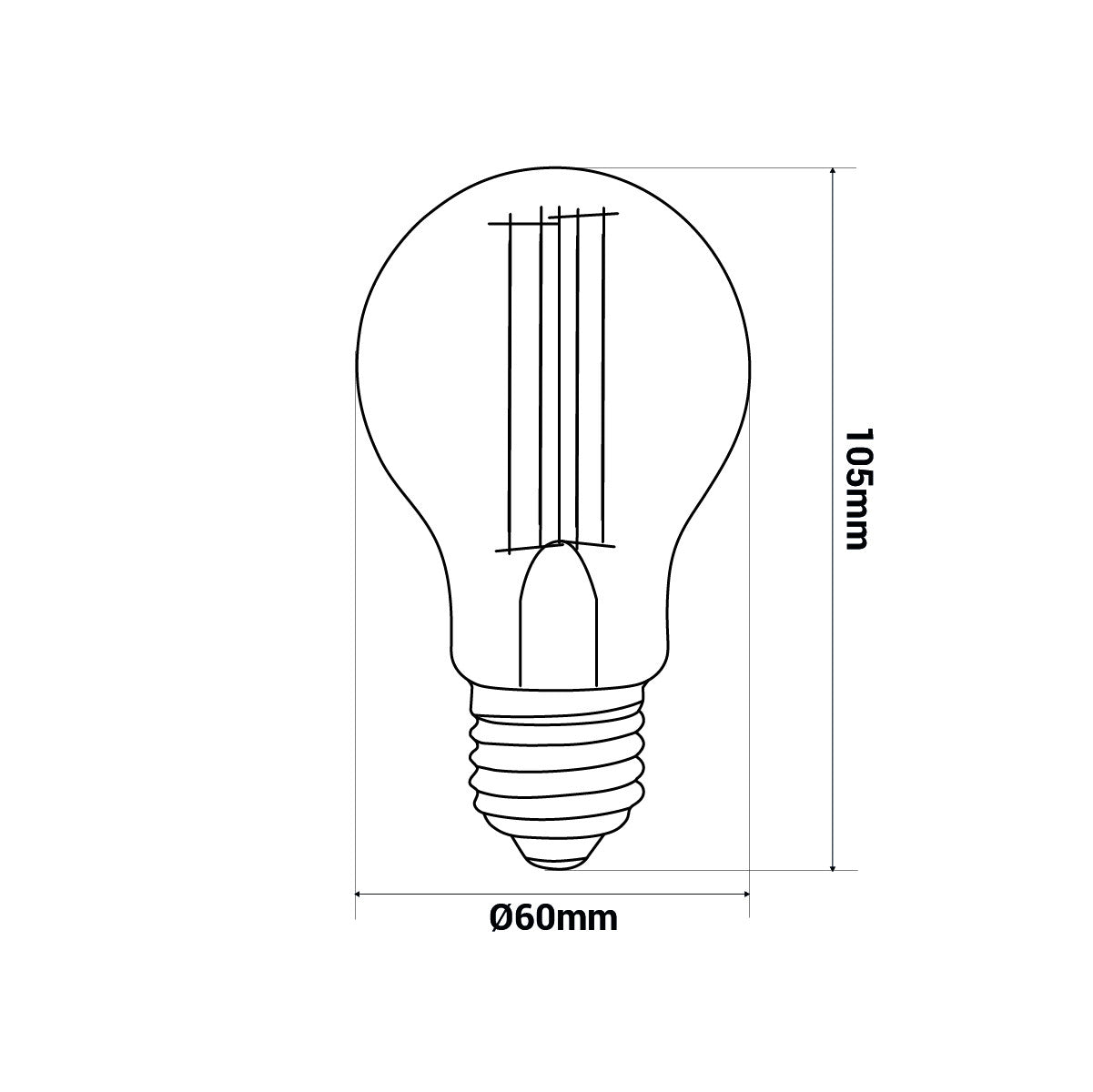Bombilla LED filamento E27 A60 - 5,5W