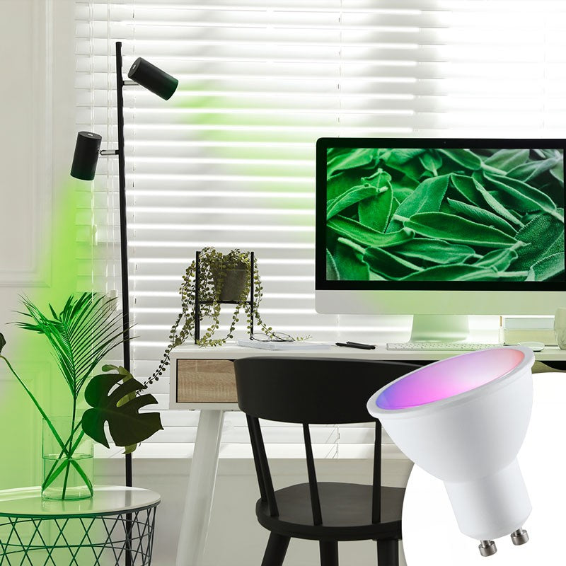 Bombilla LED GU10 RGBW inteligente - 5W - Con control remoto