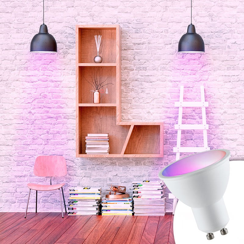 Bombilla LED GU10 RGBW inteligente - 5W - Con control remoto