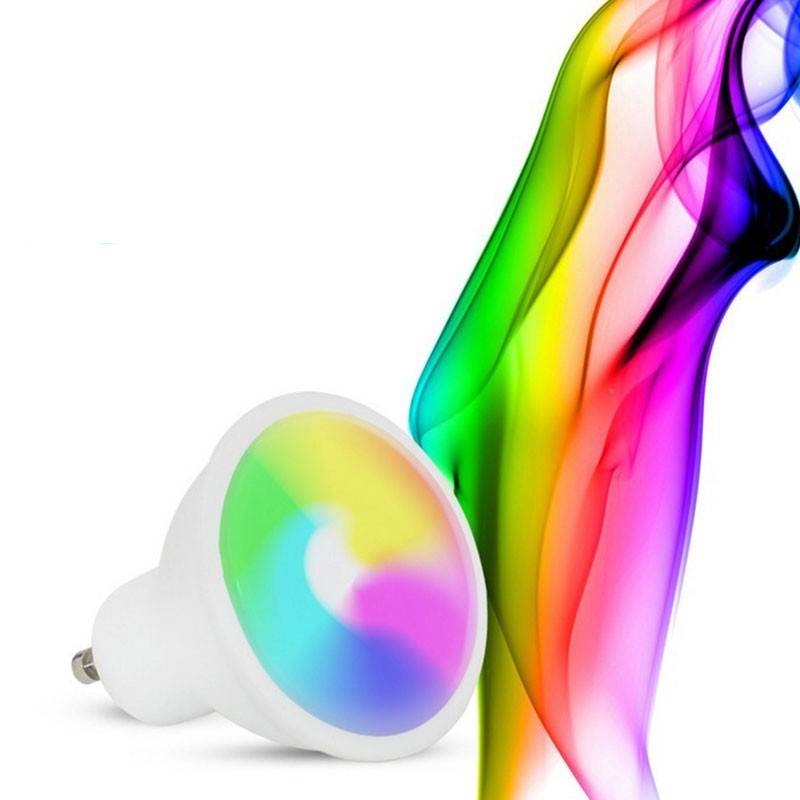 Bombilla LED GU10 RGBW inteligente - 5W - Con control remoto