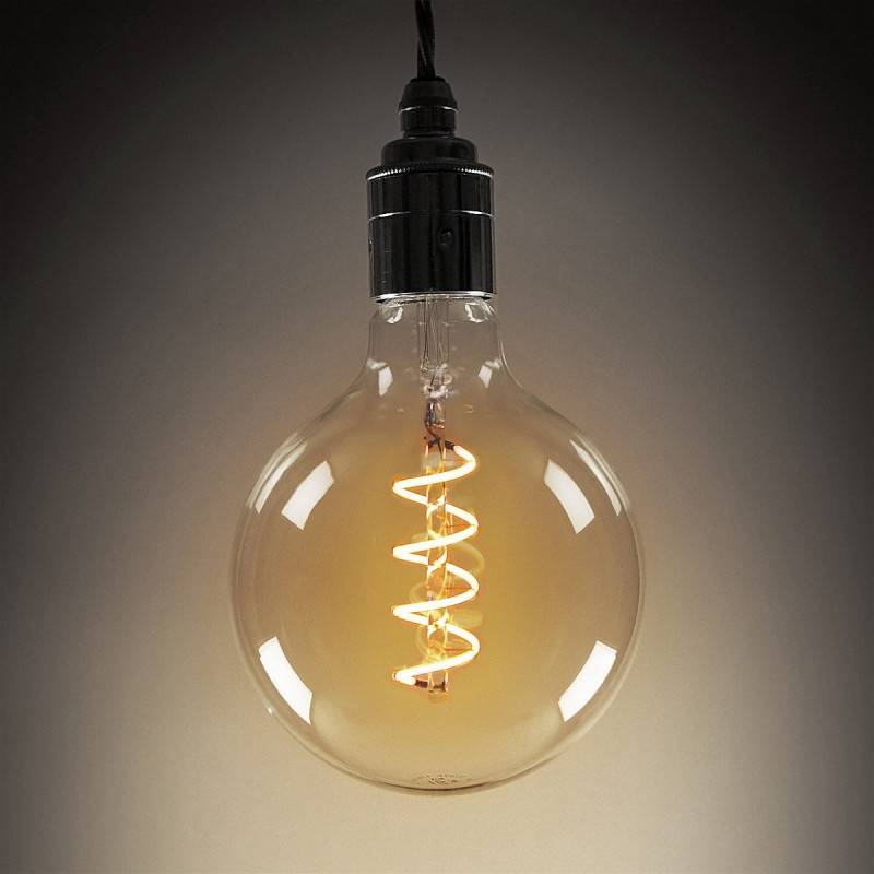 Bombilla Retro Vintage globo filamento espiral E27 G125 4W
