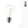 Bombilla LED E27 S14 Transparente de 1W cálida - Ideal guirnaldas