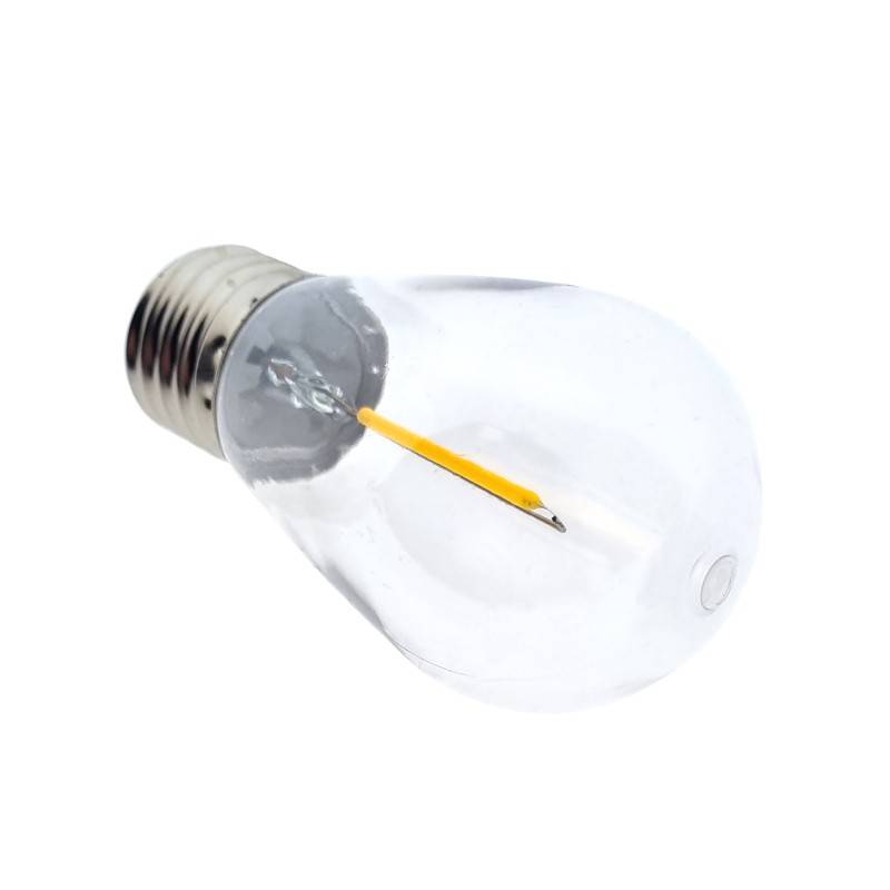 Bombilla LED E27 S14 Transparente de 1W