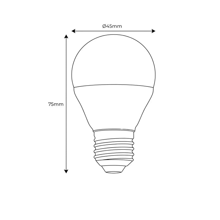 Bombilla LED E27 G45 esférica - 4.5W