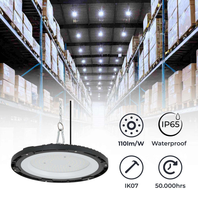 Campana LED industrial - 200W - IP65 - 110lm/W - 5 años de garantía